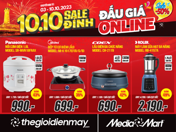 MediaMart super sale 50% off electronics and technology on 10.10 - 3