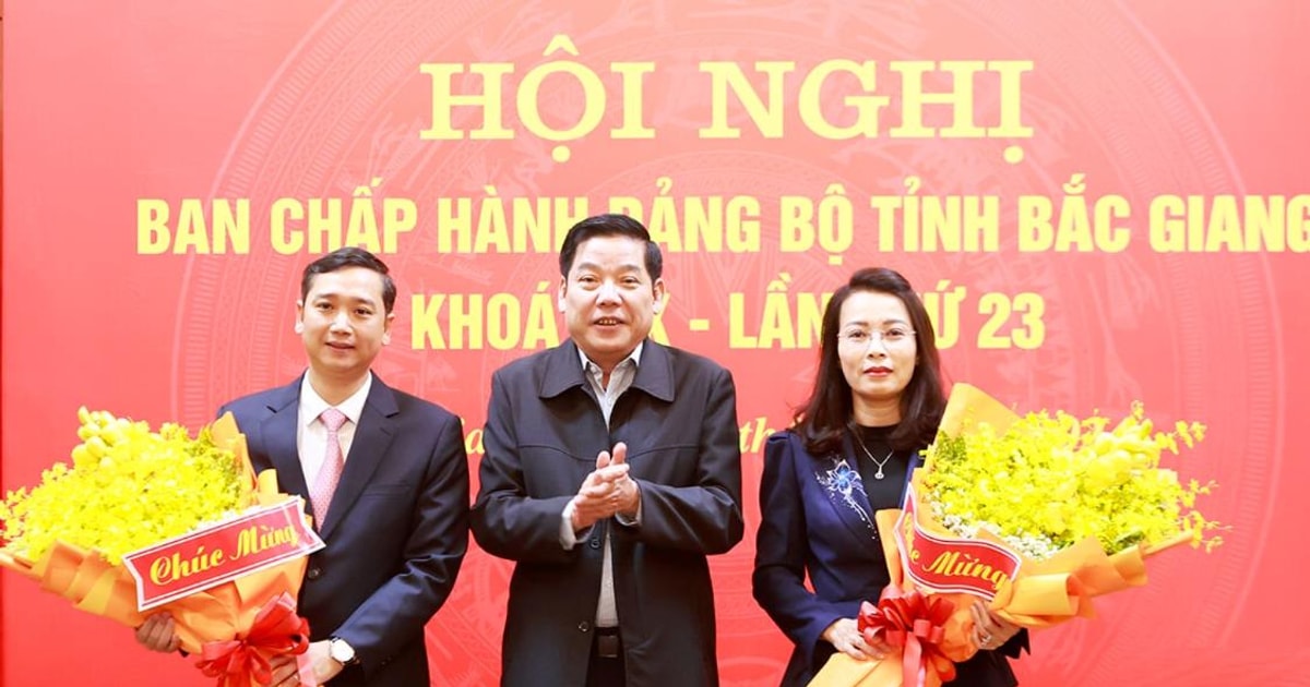 Bắc Giang có hai tân Phó Bí thư Tỉnh ủy