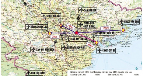 Proposing a new position for Gia Binh Airport