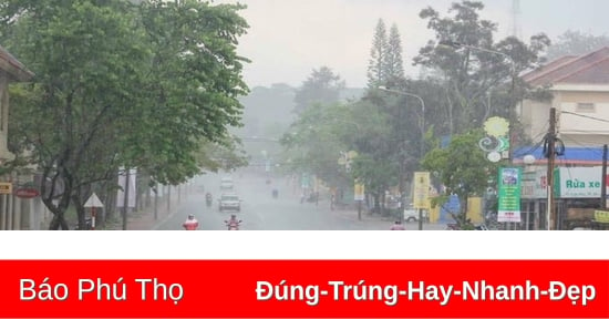 Dự báo Phú Thọ có mưa dông diện rộng từ 13/6