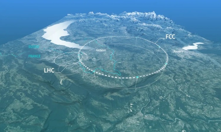 The machine is three times larger than the world's largest particle accelerator.