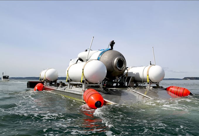 The Titan is towed to a dive site in Everett, Washington, in this undated photo. Photo: AFP