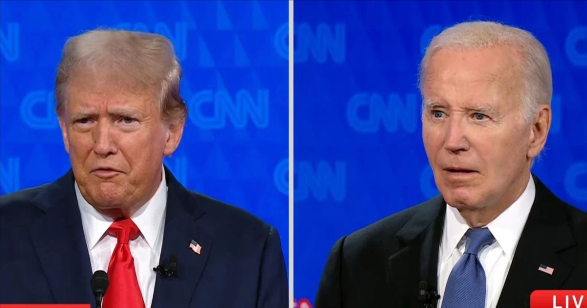 Tổng thống Mỹ Joe Biden và cựu Tổng thống Donald Trump tranh luận gay gắt