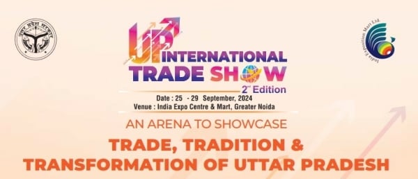 Invitación para asistir al seminario web "Conozca la exposición comercial internacional UPITS 2024" del estado de Uttar Pradesh, India