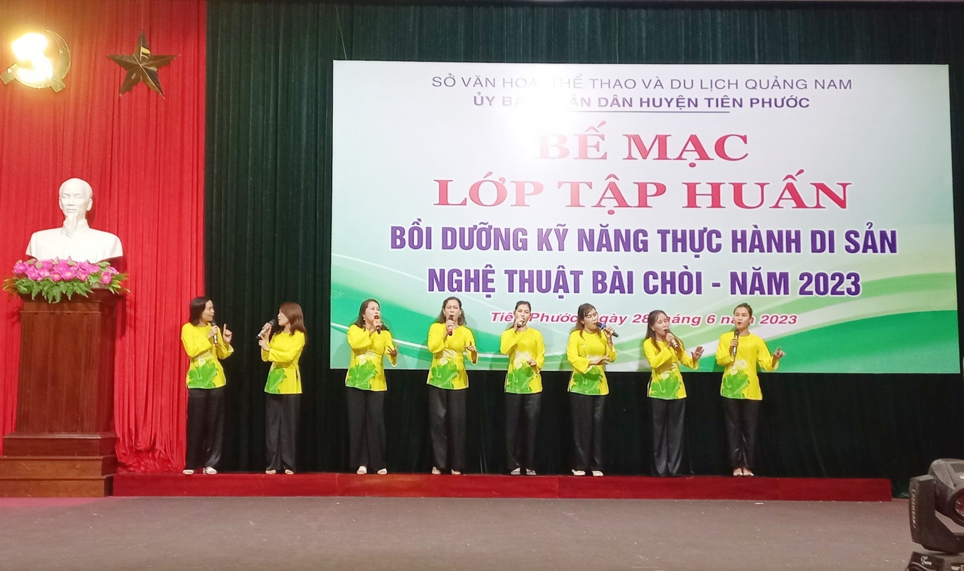 Students perform a song called 