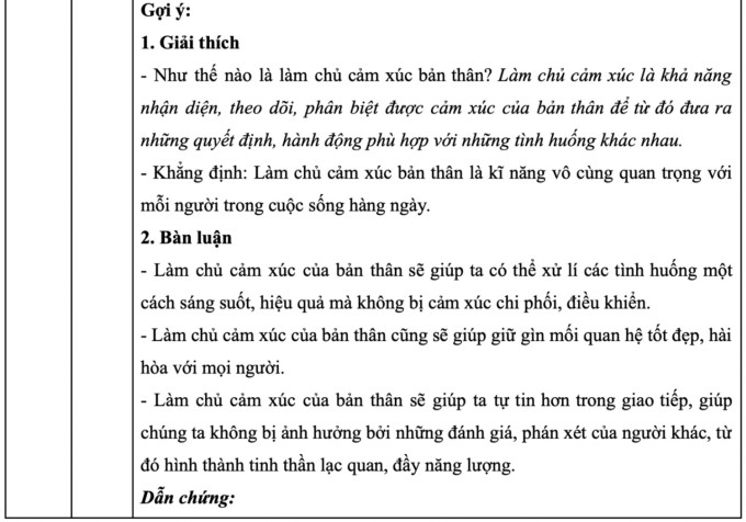 Respuestas sugeridas para el examen de Literatura de décimo grado en Hanoi - 5