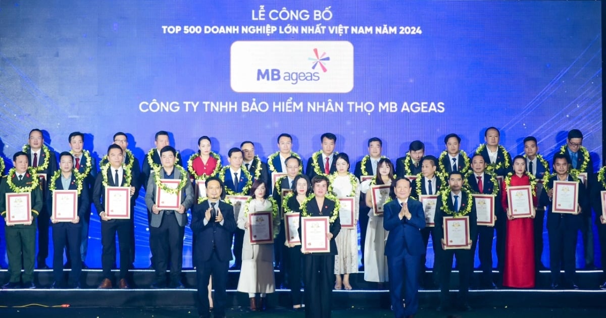 Bảo hiểm Nhân thọ MB Ageas Life vào "Top 500 doanh nghiệp lớn nhất Việt Nam 2024"