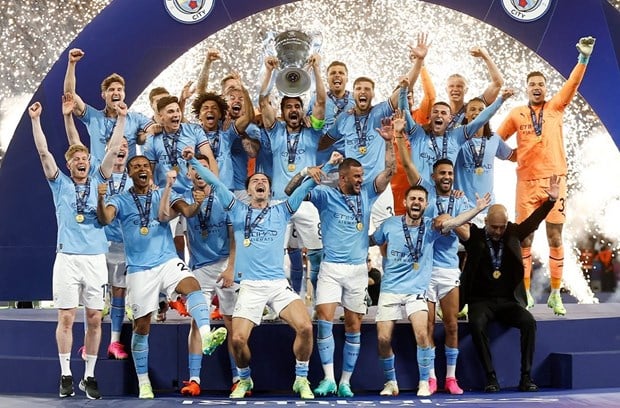 El Manchester City ganó la Champions League por primera vez, logrando un triplete histórico. (Fuente: UEFA)