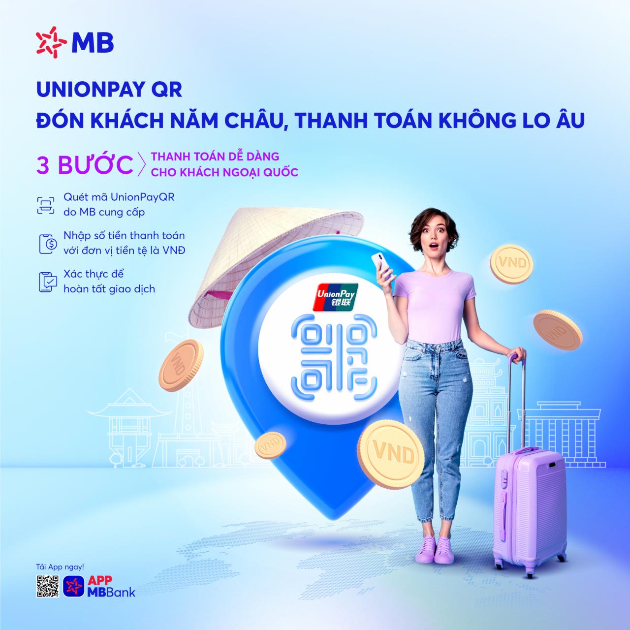 MB tiên phong ra mắt UnionPayQR, đem lại trải nghiệm mua sắm khác biệt cho khách nước ngoài