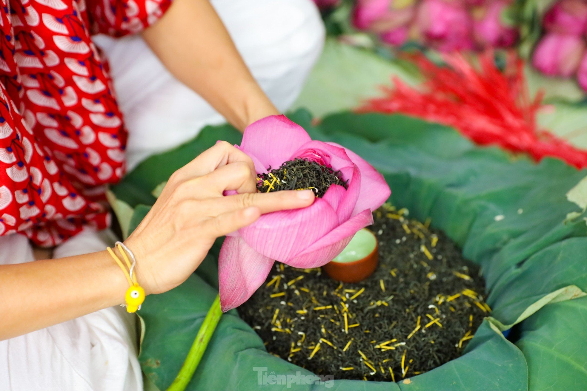 Unique art of lotus tea brewing - Cultural beauty of Hanoi people photo 10