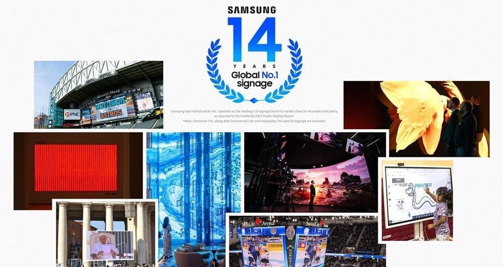 Samsung innova continuamente en pantallas digitales, mejorando la experiencia del cliente