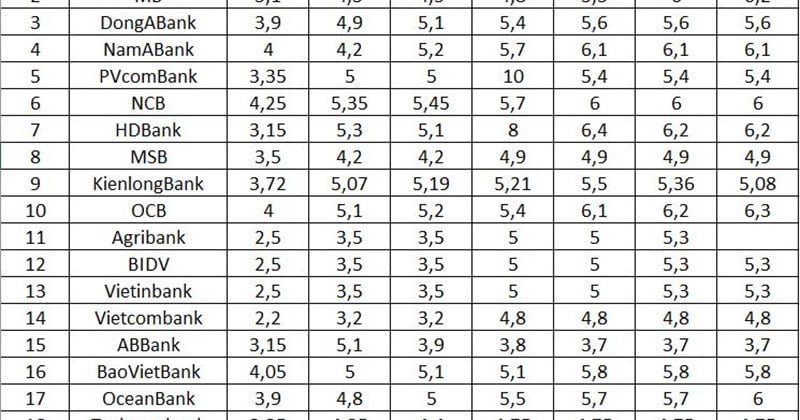 Trọn bộ những ngân hàng có lãi suất cao nhất đầu tháng 1.2024
