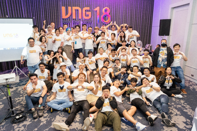 バンコクのオフィススタッフがVNG18誕生日イベントに参加。写真：VNG