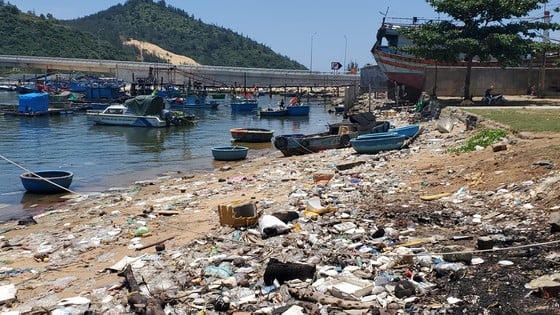 Garbage floods estuaries and fishing ports in Binh Dinh photo 6