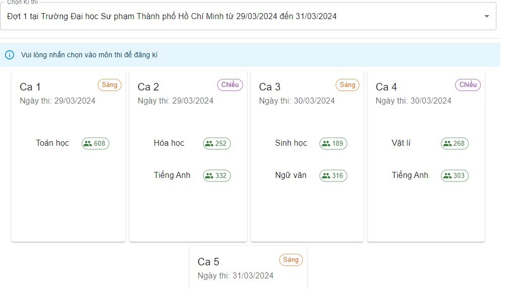 Thi đánh giá năng lực Trường ĐH Sư phạm TP.HCM: 12% lượt đăng ký sau 5 tiếng  - Ảnh 1.