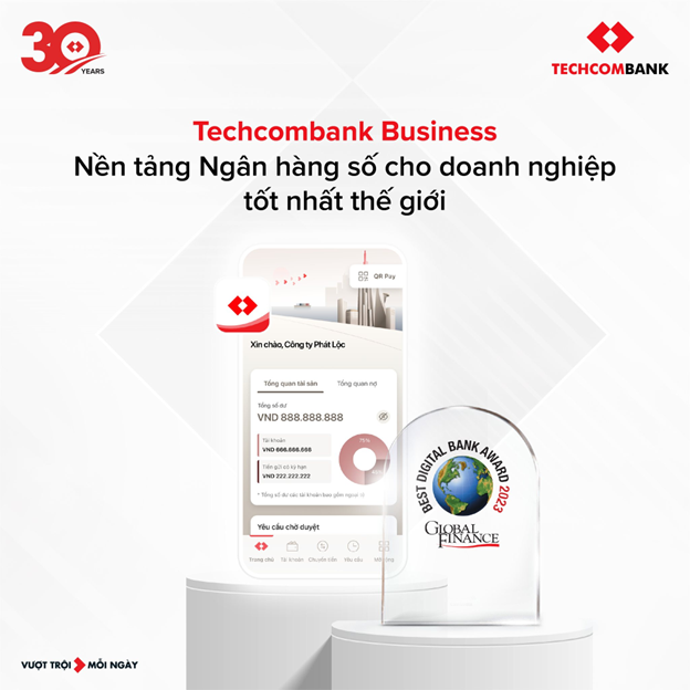 Vay vốn tại Techcombank, doanh nghiệp nhận giải ngân khoản vay online 100% - Ảnh 1.