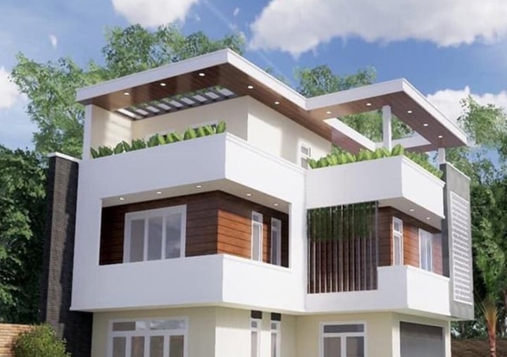 Los modelos de casas con techo plano en forma de L más populares hoy en día - 3