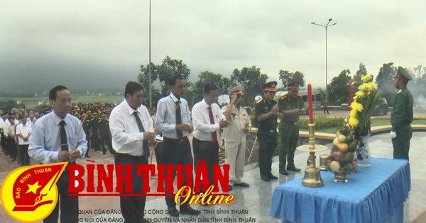 La Compañía de 12,7 mm, 182.º Regimiento, Región Militar VI, visitó el Cementerio de los Mártires del Distrito de Tanh Linh