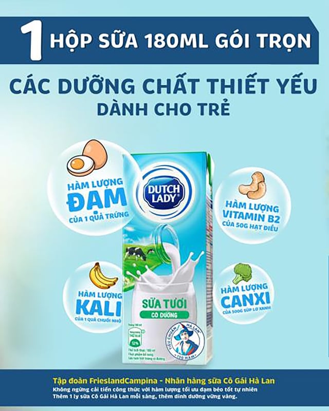 Giá trị dinh dưỡng cao bên trong mỗi hộp sữa Cô Gái Hà Lan giúp trẻ tăng hiệu quả học tập và phát triển thể chất tốt hơn