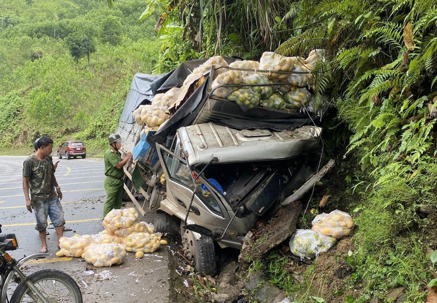 Scène d'accident. Photo : C.T.V.