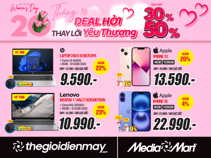 Hàng điện máy, công nghệ giảm đến 50% dịp 20/10 - ngập tràn deal hời ở MediaMart - 6