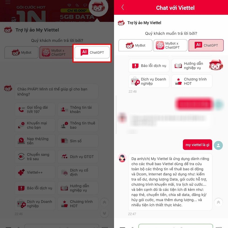 Hướng dẫn cách dùng ChatGPT trên My Viettel đơn giản, hiệu quả
