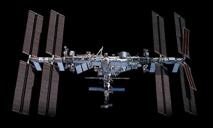 La Station spatiale internationale (ISS) prise depuis le vaisseau spatial Crew Dragon de SpaceX. Photo : NASA