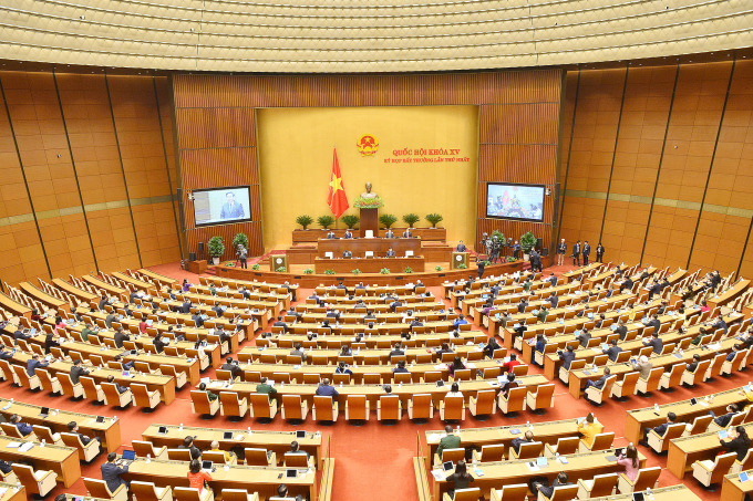 Scène de la 1ère session extraordinaire, 15ème Assemblée nationale. Photo : Médias de l'Assemblée nationale