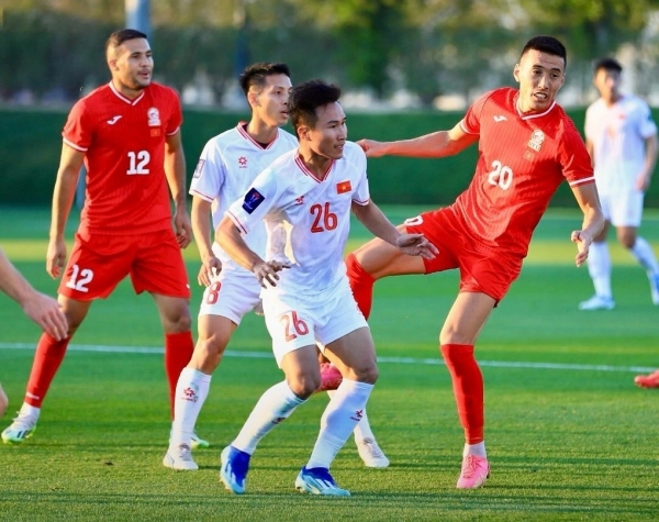 El portero Nguyen Filip jugó 60 minutos en un partido amistoso con la selección de Kirguistán.