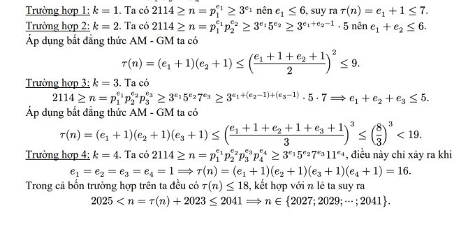 Đề và lời giải môn Toán thi học sinh giỏi quốc gia ngày thứ hai - 3