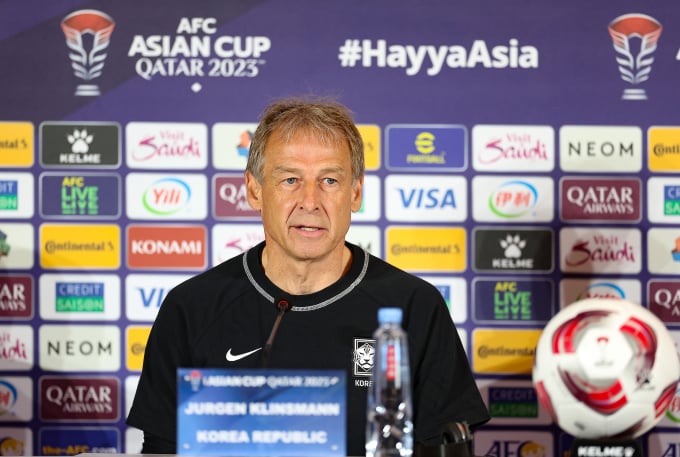 El entrenador Jürgen Klinsmann ofreció una rueda de prensa antes del partido entre Corea del Sur y Jordania por las semifinales de la Copa Asiática 2023. Foto: AFC