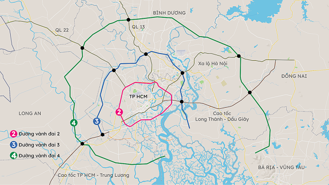 ข้อเสนอ 13,800 พันล้านดองเพื่อก่อสร้างถนนวงแหวนหมายเลข 4 ผ่านนครโฮจิมินห์