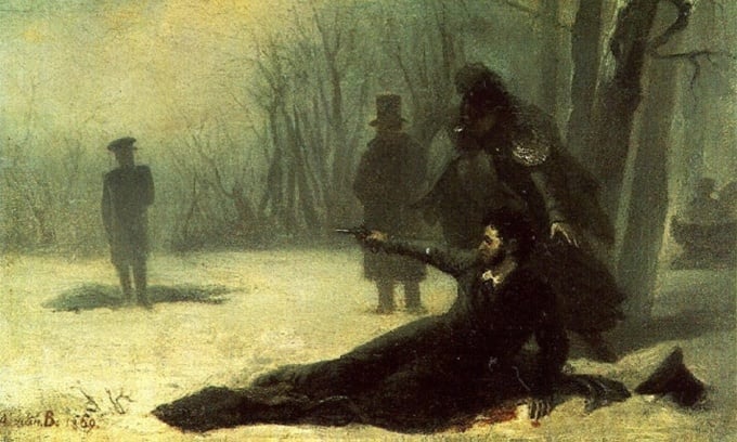 この絵は偉大なロシアの詩人アレクサンドル・プーシキンの最後の決闘を描いたものです。写真：ロシア・ビヨンド