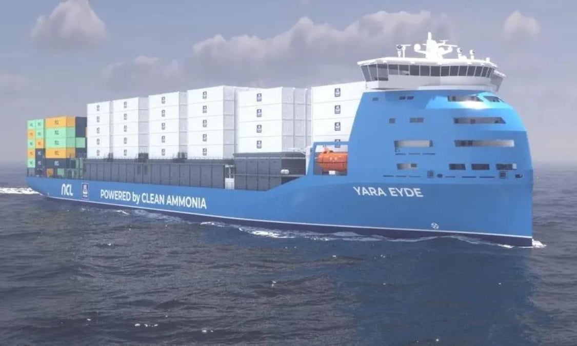 Das weltweit erste Containerschiff mit Ammoniakantrieb