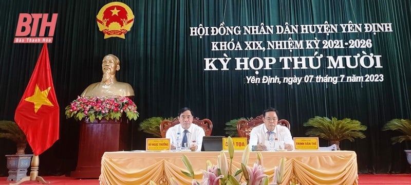 Kỳ họp thứ 10 HĐND huyện Yên Định khóa XIX