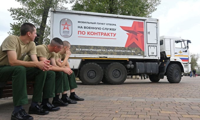 Centre de recrutement militaire mobile de Russie à Rostov-sur-le-Don le 17 septembre 2022. Photo : Reuters