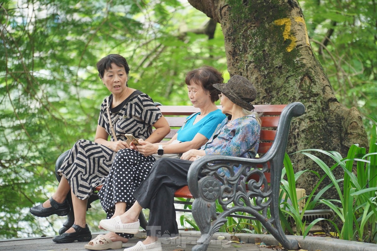 Tourists enjoy the first cold wind of the season in Hanoi photo 7