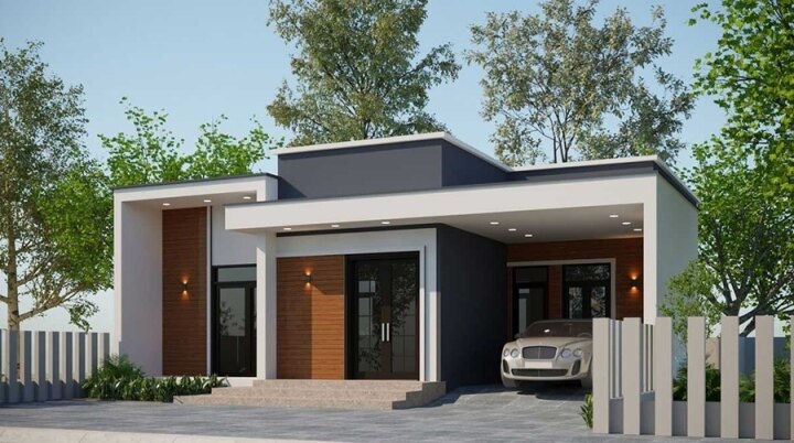 Admire the eye-catching flat roof level 4 house models - 6