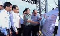 Le Premier ministre Pham Minh Chinh inspecte le projet de la rocade 3 de Ho Chi Minh-Ville à Long An