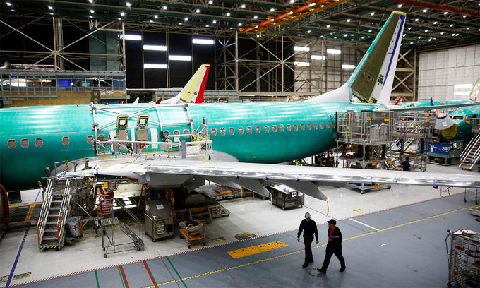 2019年3月、米国ワシントン州レントンのボーイング737航空機工場。写真：ロイター