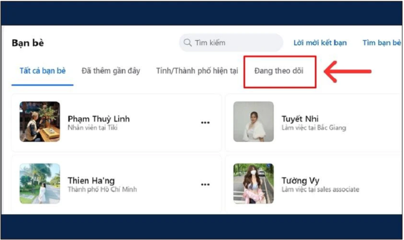 3 cách xem những người mình đang theo dõi trên Facebook nhanh nhất