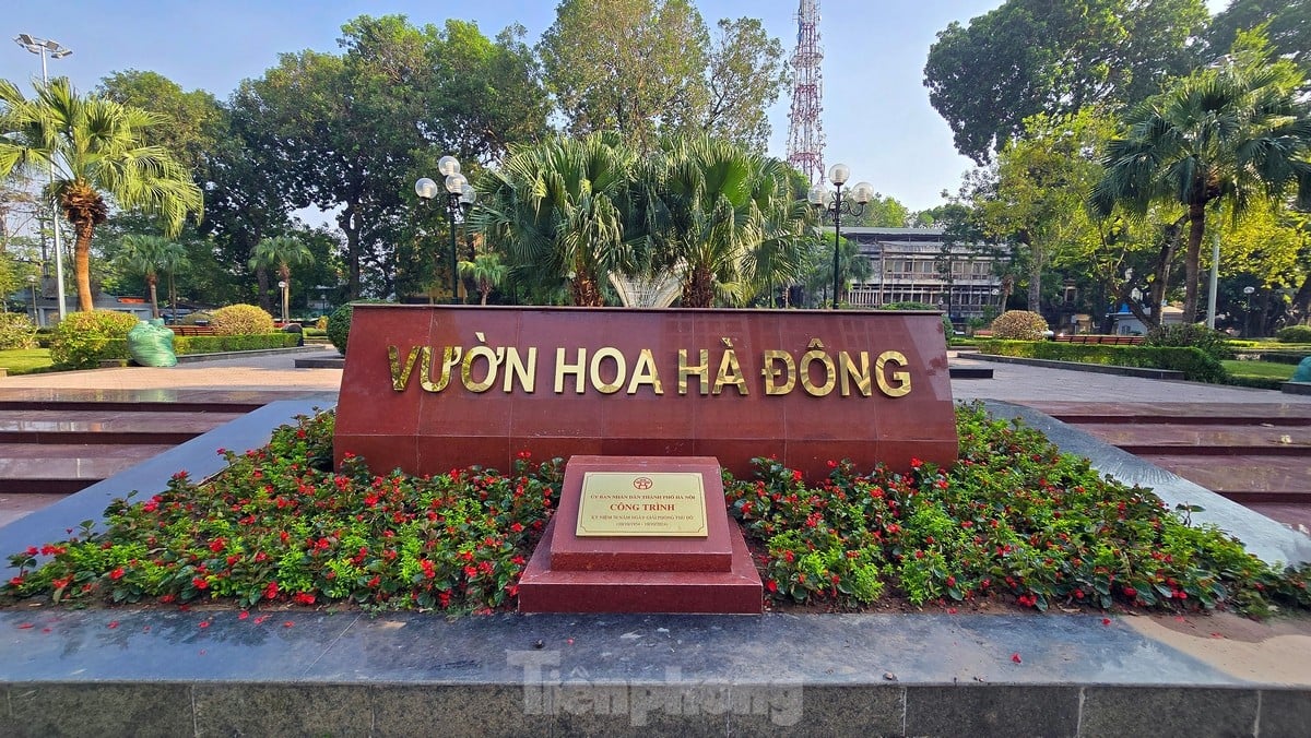 Flower gardens and parks in Ha Dong district 'wear new clothes' after investment and renovation photo 1