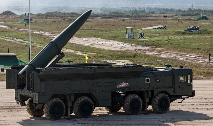 Iskander-M-Raketenwerfer auf einer Ausstellung außerhalb Moskaus im August 2022. Foto: Reuters