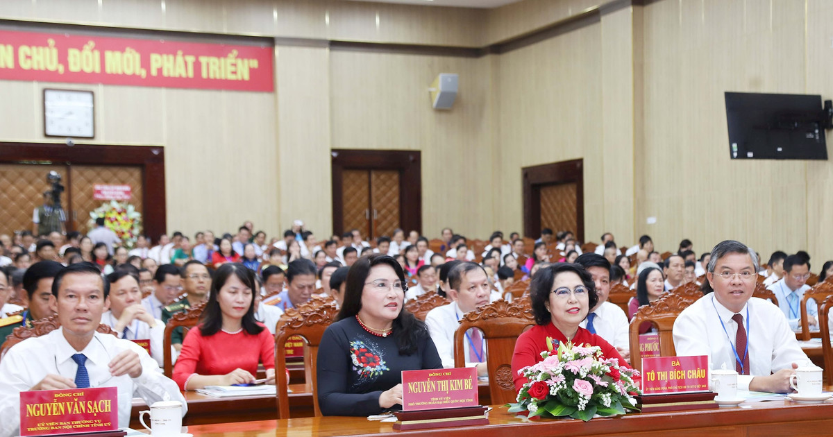 Vice President To Thi Bich Chau attended the 11th Congress of the Kien Giang Fatherland Front