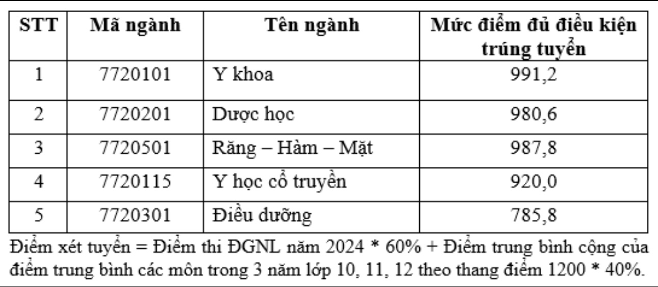 Trường ĐH Khoa học sức khỏe công bố điểm chuẩn xét tuyển sớm 2024- Ảnh 5.