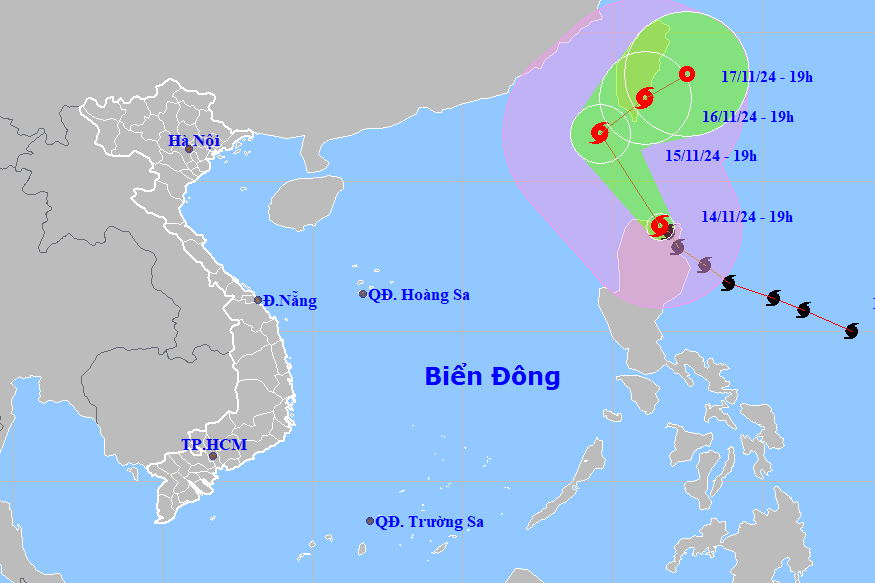 Dự báo thời tiết 15/11/2024: Bão Usagi tiến vào biển Đông, miền Bắc se lạnh