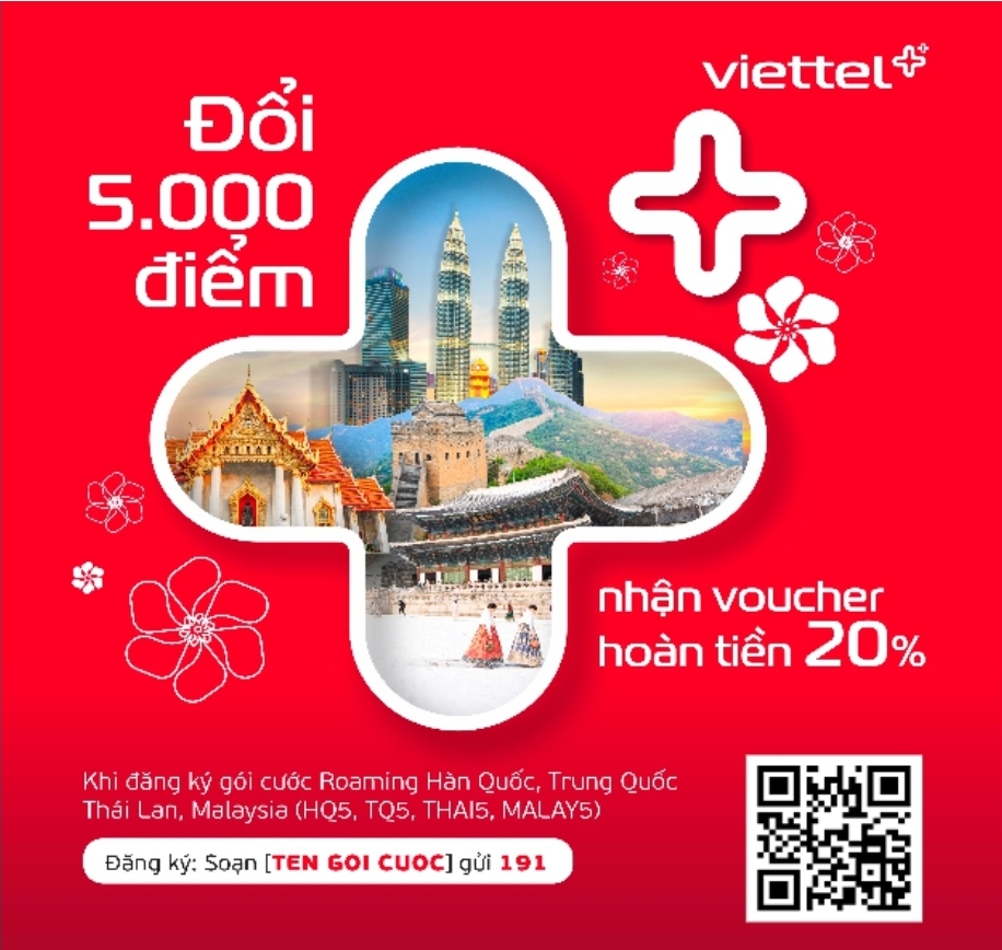 السفر الربيعي في النصف الأول من العام يحمل أيضًا هدايا من Viettel Roaming image 1
