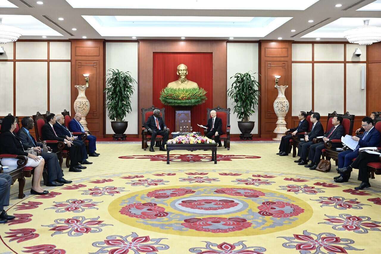 Quang cảnh buổi tiếp. Ảnh: Hải Nguyễn