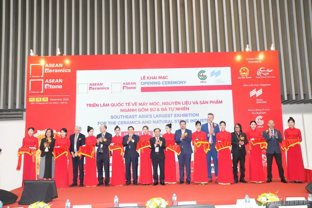 Triển lãm quốc tế ASEAN CERAMICS & STONE 2024 về máy móc, thiết bị và nguyên vật liệu cho ngành gốm sứ và ngành đá