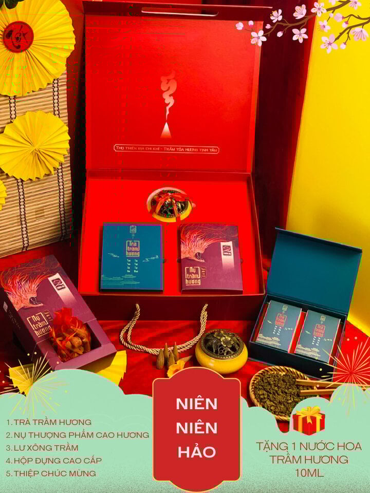 Nien Nien Hao (01 Schachtel Adlerholztee, 01 Schachtel Premium-Adlerholzknospen, 01 Adlerholzbrenner)